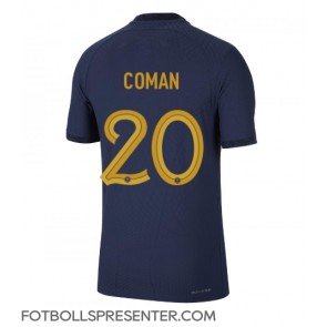 Frankrike Kingsley Coman #20 Hemma Matchtröja VM 2022 Kortärmad